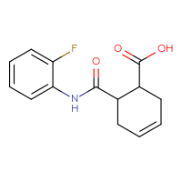Chemical structure of 6-[(2-fluorophenyl)carbamoyl]cyclohex-3-ene-1-carboxylic acid - CSSB00000595746