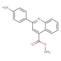 Chemical structure of methyl 2-(4-aminophenyl)quinoline-4-carboxylate - CSSB00015186752