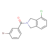Chemical structure of 2-(3-bromobenzoyl)-4-chloro-2,3-dihydro-1H-isoindole - CSSB02021715178