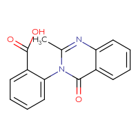 Chemical structure of 2-(2-methyl-4-oxo-3,4-dihydroquinazolin-3-yl)benzoic acid - CSSB00015185484