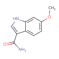 Chemical structure of 6-methoxy-1H-indole-3-carboxamide - CSSB03220083479