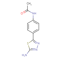 Chemical structure of N-[4-(5-amino-1,3,4-thiadiazol-2-yl)phenyl]acetamide - CSSB00010180116