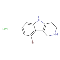 Chemical structure of 9-bromo-1H,2H,3H,4H,5H-pyrido[4,3-b]indole hydrochloride - CSSB06256040860