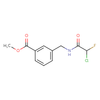 Chemical structure of methyl 3-[(2-chloro-2-fluoroacetamido)methyl]benzoate - CSSB21332126454