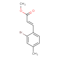 Chemical structure of methyl (2E)-3-(2-bromo-4-methylphenyl)prop-2-enoate - CSSB00016254987