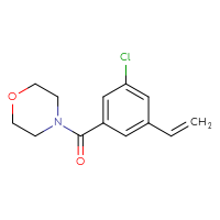 Chemical structure of 4-(3-chloro-5-ethenylbenzoyl)morpholine - CSSB03219875985