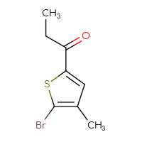 Chemical structure of 1-(5-bromo-4-methylthiophen-2-yl)propan-1-one - CSSB00012677026