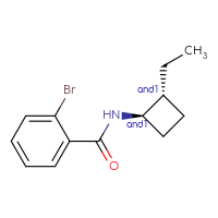 Chemical structure of rac-2-bromo-N-[(1R,2R)-2-ethylcyclobutyl]benzamide - CSSB14841599622