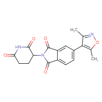 Chemical structure of 5-(3,5-dimethyl-1,2-oxazol-4-yl)-2-(2,6-dioxopiperidin-3-yl)-2,3-dihydro-1H-isoindole-1,3-dione - CSSB06583897561