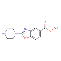 Chemical structure of methyl 2-(piperazin-1-yl)-1,3-benzoxazole-5-carboxylate - CSSB00133833227