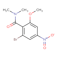 Chemical structure of 2-bromo-6-methoxy-N,N-dimethyl-4-nitrobenzamide - CSSB01432921008