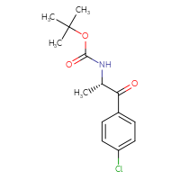 Chemical structure of tert-butyl N-[(2S)-1-(4-chlorophenyl)-1-oxopropan-2-yl]carbamate - CSSB00022516037