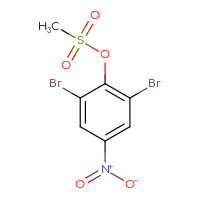 Chemical structure of 2,6-dibromo-4-nitrophenyl methanesulfonate - CSSB00153818553