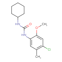 Chemical structure of 3-(4-chloro-2-methoxy-5-methylphenyl)-1-cyclohexylurea - CSSB00045748391