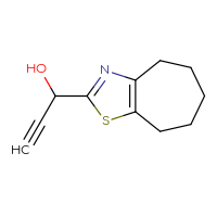 Chemical structure of 1-{4H,5H,6H,7H,8H-cyclohepta[d][1,3]thiazol-2-yl}prop-2-yn-1-ol - CSSB06607580673