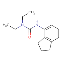 Chemical structure of 1-(2,3-dihydro-1H-inden-4-yl)-3,3-diethylurea - CSSB06794253335