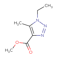 Chemical structure of methyl 1-ethyl-5-methyl-1H-1,2,3-triazole-4-carboxylate - CSSB00015665225