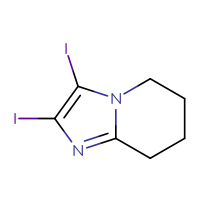 Chemical structure of 2,3-diiodo-5H,6H,7H,8H-imidazo[1,2-a]pyridine - CSSB00159312537