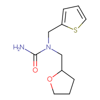 Chemical structure of 1-[(oxolan-2-yl)methyl]-1-[(thiophen-2-yl)methyl]urea - CSSB00026268765