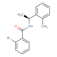 Chemical structure of 2-bromo-N-[(1S)-1-(2-methylphenyl)ethyl]benzamide - CSSB00797763638