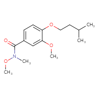 Chemical structure of N,3-dimethoxy-N-methyl-4-(3-methylbutoxy)benzamide - CSSB00104025064