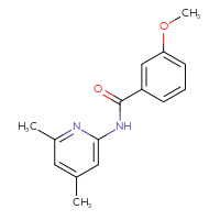 Chemical structure of N-(4,6-dimethylpyridin-2-yl)-3-methoxybenzamide - CSSB00047580052