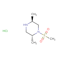 Chemical structure of (2R,5S)-1-methanesulfonyl-2,5-dimethylpiperazine hydrochloride - CSSB21432552206