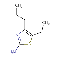 Chemical structure of 5-ethyl-4-propyl-1,3-thiazol-2-amine - CSSB00000743290