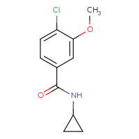 Chemical structure of 4-chloro-N-cyclopropyl-3-methoxybenzamide - CSSB01992237624