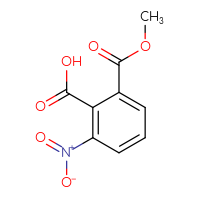 Chemical structure of 2-(methoxycarbonyl)-6-nitrobenzoic acid - CSSB00000027295