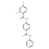 Chemical structure of 2,4-dichloro-N-[4-(phenylcarbamoyl)phenyl]benzamide - CSSB00046555316