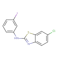 Chemical structure of 6-chloro-N-(3-iodophenyl)-1,3-benzothiazol-2-amine - CSSB00001319395