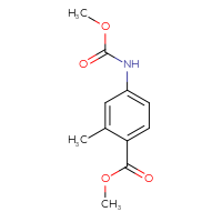 Chemical structure of methyl 4-[(methoxycarbonyl)amino]-2-methylbenzoate - CSSB01993075508