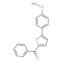 Chemical structure of [5-(4-methoxyphenyl)thiophen-2-yl](phenyl)methanone - CSSB06581800863