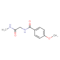 Chemical structure of 2-[(4-methoxyphenyl)formamido]-N-methylacetamide - CSSB00025868645