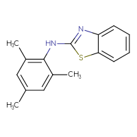 Chemical structure of N-(2,4,6-trimethylphenyl)-1,3-benzothiazol-2-amine - CSSB00033738971