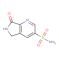 Chemical structure of 7-oxo-5H,6H,7H-pyrrolo[3,4-b]pyridine-3-sulfonamide - CSSB21043418717