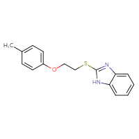 Chemical structure of 2-{[2-(4-methylphenoxy)ethyl]sulfanyl}-1H-1,3-benzodiazole - CSSB00020598408