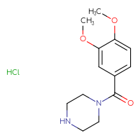 Chemical structure of 1-(3,4-dimethoxybenzoyl)piperazine hydrochloride - CSSB00000736277