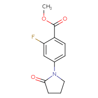 Chemical structure of methyl 2-fluoro-4-(2-oxopyrrolidin-1-yl)benzoate - CSSB00020651425