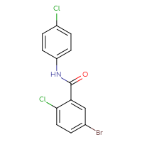 Chemical structure of 5-bromo-2-chloro-N-(4-chlorophenyl)benzamide - CSSB00000580580