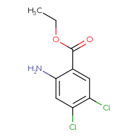 Chemical structure of ethyl 2-amino-4,5-dichlorobenzoate - CSSB00010230157