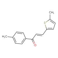 Chemical structure of (2E)-1-(4-methylphenyl)-3-(5-methylthiophen-2-yl)prop-2-en-1-one - CSSB00132989151