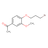Chemical structure of 1-[4-(3-bromopropoxy)-3-methoxyphenyl]ethan-1-one - CSSB00011259219