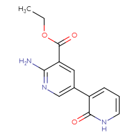 Chemical structure of ethyl 6-amino-2'-oxo-1',2'-dihydro-[3,3'-bipyridine]-5-carboxylate - CSSB21531602248
