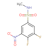 Chemical structure of 3,4-difluoro-N-methyl-5-nitrobenzene-1-sulfonamide - CSSB00134793334