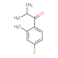 Chemical structure of 1-(4-fluoro-2-methylphenyl)-2-methylpropan-1-one - CSSB00011753914