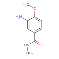 Chemical structure of 3-amino-4-methoxybenzohydrazide - CSSB00000122543