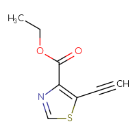Chemical structure of ethyl 5-ethynyl-1,3-thiazole-4-carboxylate - CSSB00015506849