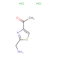 Chemical structure of 1-[2-(aminomethyl)-1,3-thiazol-4-yl]ethan-1-one dihydrochloride - CSSB06744479608